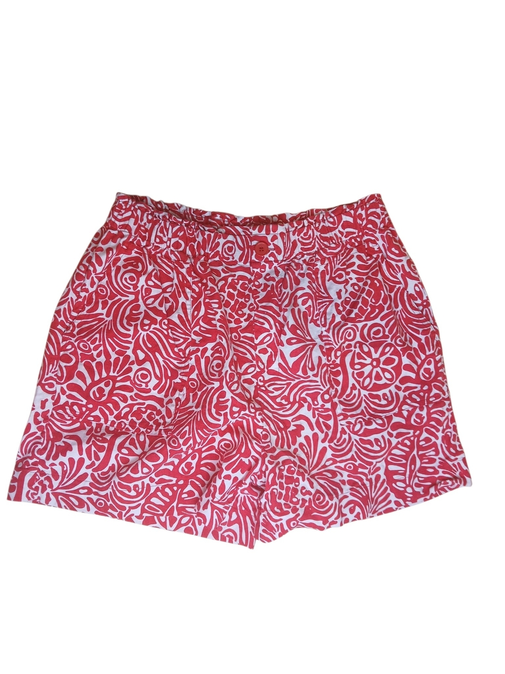 LOFT Outlet Red and White High Waist Women’s Shorts Medium